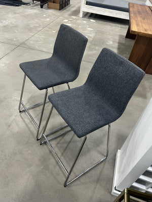 Contemporary Dark Gray Counter Stools