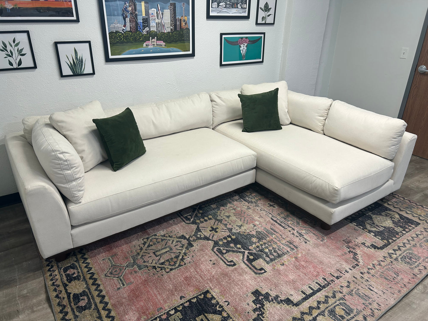 BRAND-NEW Joybird White Miller Sectional