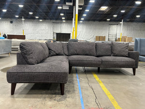 Contemporary Dark Gray Chaise Sectional