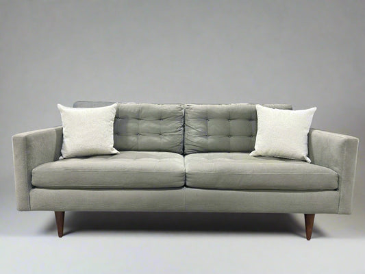 Crate & Barrel Sage Green 76” Petrie Sofa