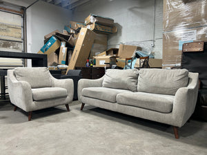 Gray MCM Sofa & Chair Set