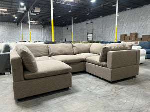 Albany Park Kova 122'' Corner Sectional (Hazelnut Performance Bouclé)