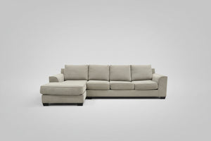 Contemporary Light Gray Chaise Sectional