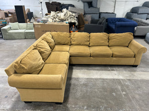 Contemporary Tan L-Shaped Sectional
