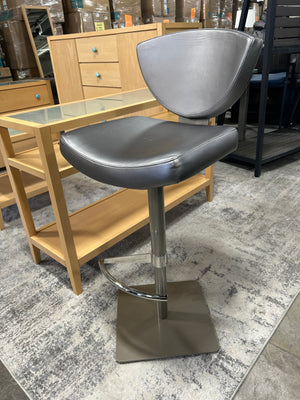 Adjustable Height Leather Bar Stool