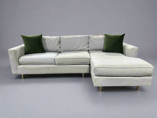 Mitchell Gold Sky Grey Chaise Sectional