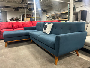 Modway Engage Teal MCM Chaise Sectional