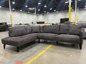 Contemporary Dark Gray Chaise Sectional