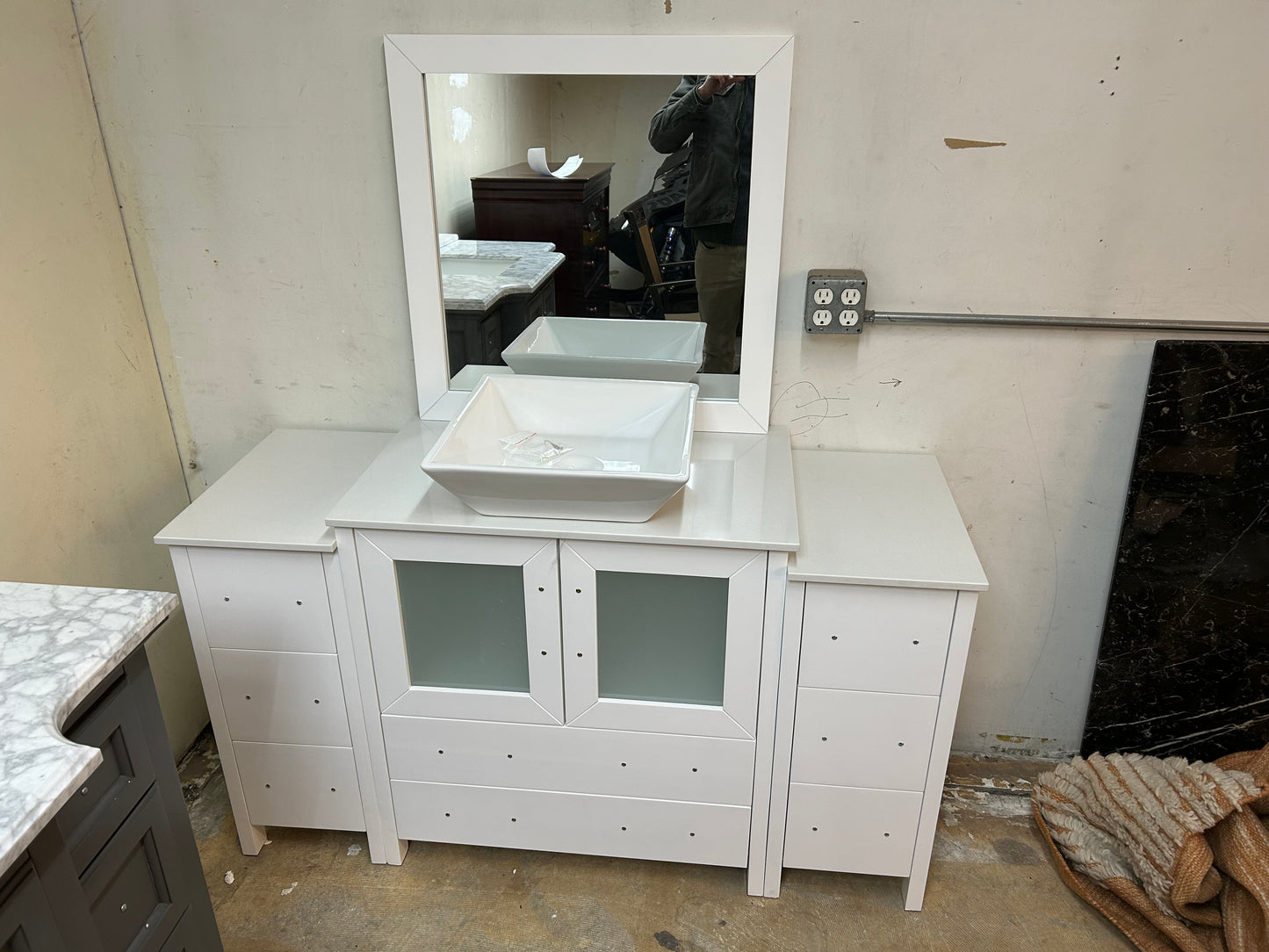 Ravenna 54” White Bathroom Vanity