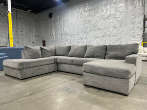 Contemporary Gray U-Shaped Sectional