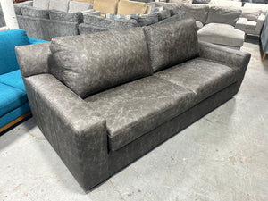 BRAND-NEW Joybird Milo Leather Sofa (Cheyenne Gray Hoss)