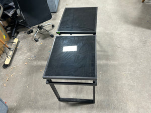 Modern Black Glass End Table Set