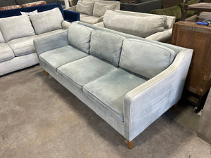 West Elm 81” Aqua Velvet Hamilton Sofa