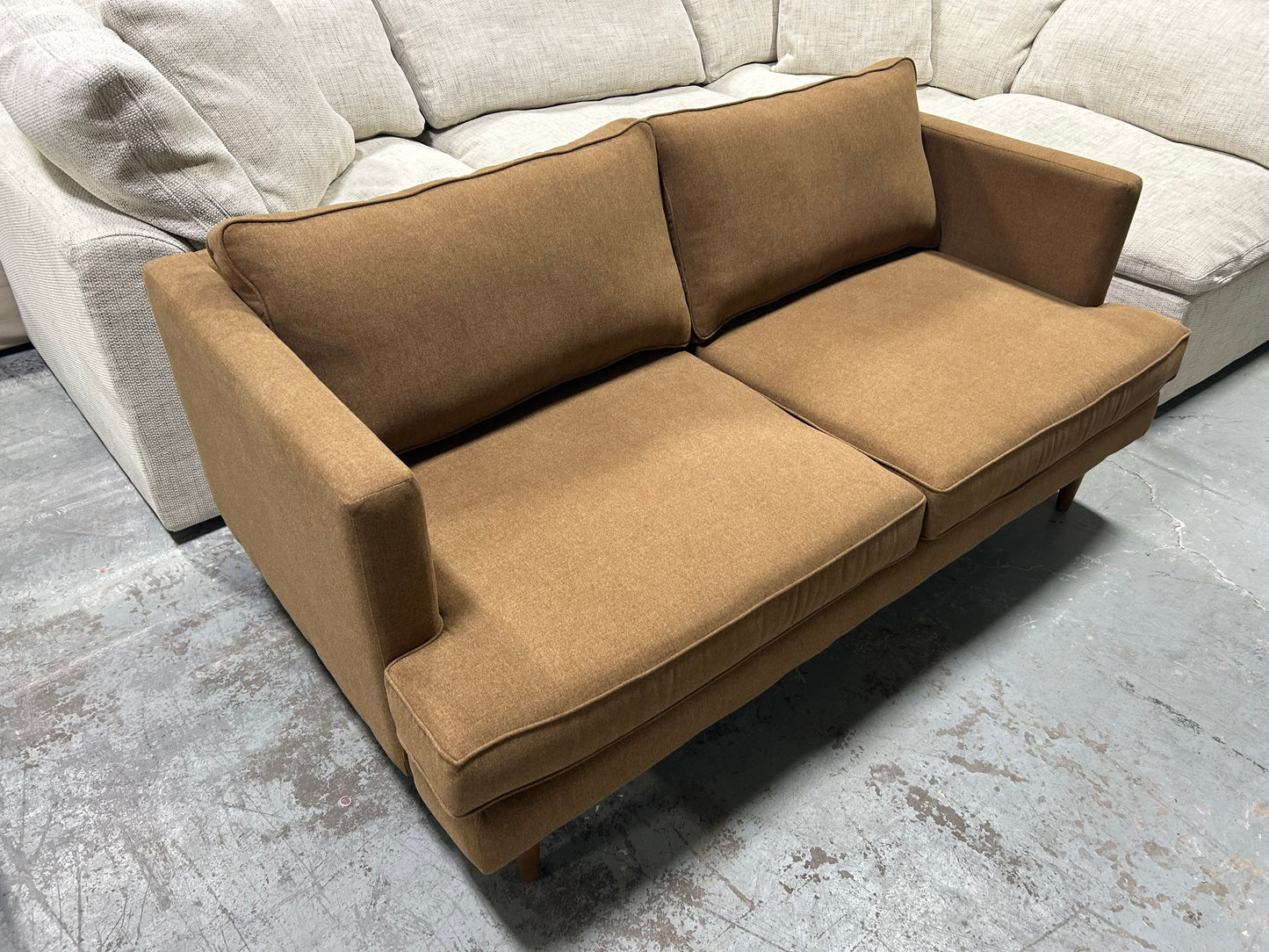 BRAND-NEW Light Brown Joybird Preston 68” MCM Sofa