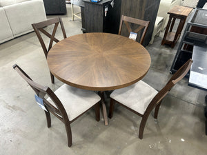 Bayside Furnishings Lathan 48” Round Dining Table & Chair Set