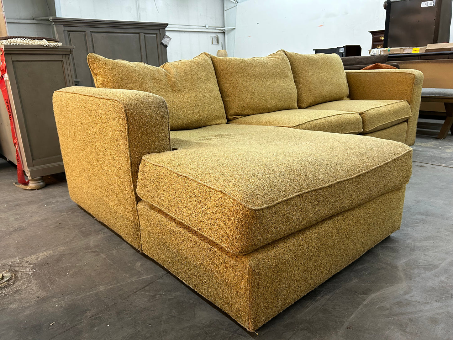 Yellow Chaise Sectional