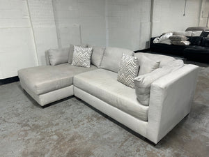 2-Pc Light Gray LAF Chaise Sectional