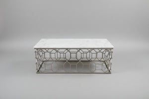 White Marble 44” Coffee Table