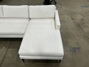West Elm Andes 2-Piece Chaise Sectional (White Sunbrella)
