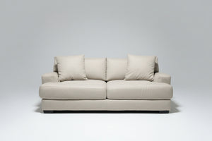 Contemporary Light Gray Oversize Sofa w/Pillows