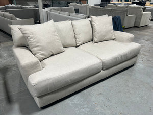 Contemporary Light Gray Oversize Sofa w/Pillows