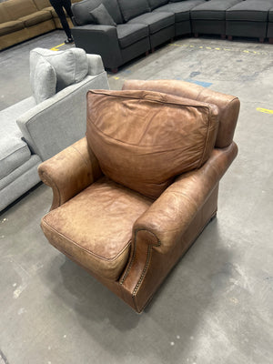 Leather Master Full-Grain Leather Arm Chair