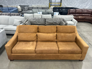 Pottery Barn York Deep Slope Arm Nubuck Leather Sofa