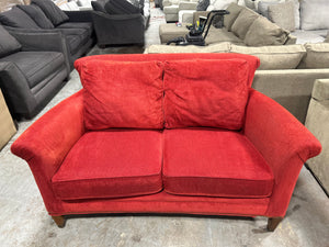 Davis & Shaw Studded Red Loveseat