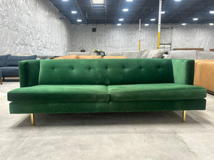 CB2 Emerald Velvet Avec Sofa