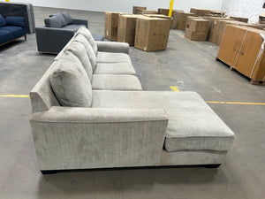 Contemporary Light Gray Chaise Sectional