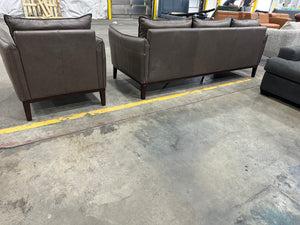 Macy’s Taupe Leather Sofa & Chair Set