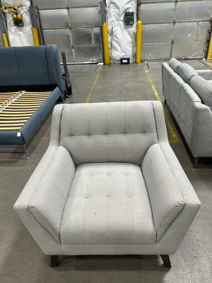 Light Gray MCM Accent Chair