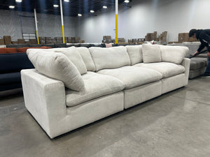 Living Spaces 3-Pc Zone Modular Cloud Sofa (Cream)