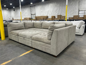 Thomasville Tisdale 6-Piece Modular Sectional w/Storage Ottoman (Taupe)