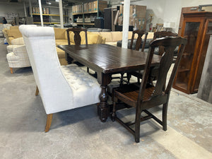 Pottery Barn 6-Pc Dark Brown Benchwright Dining Set