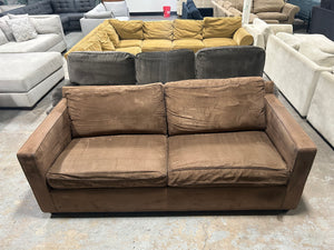 Crate & Barrel 78” Dark Brown Axis Sofa