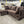 Dark Brown Modular Sectional w/Storage Ottoman