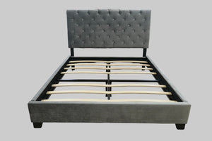 Studded Velvet Queen Bed Frame