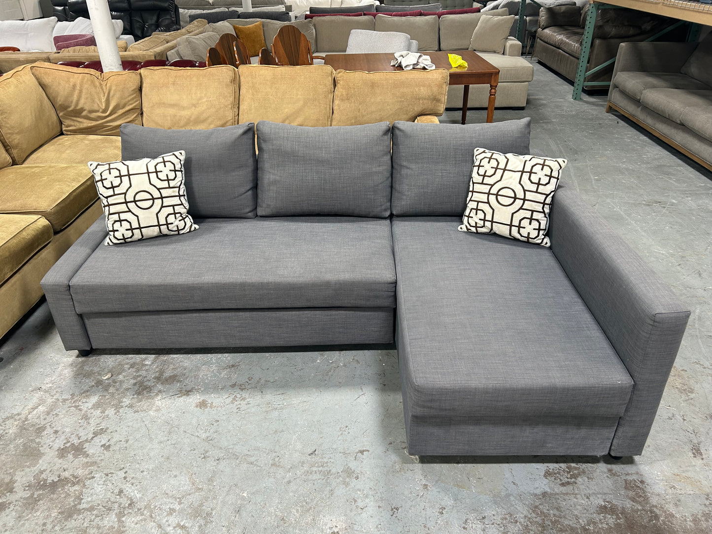 IKEA Gray Friheten Sleeper Chaise Sectional