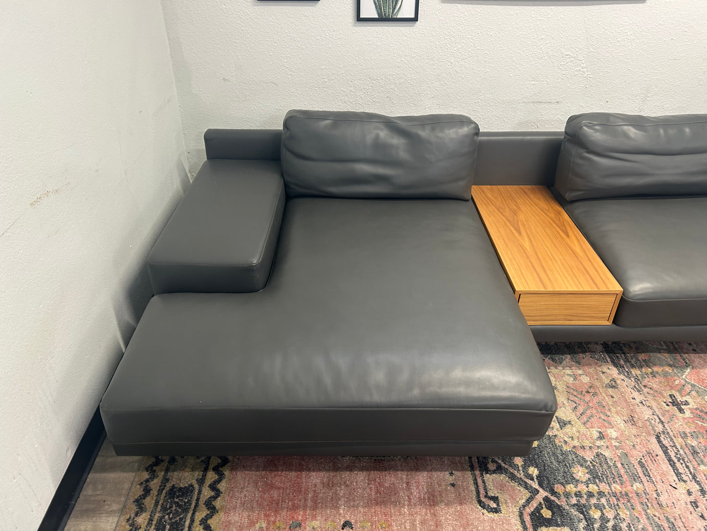 Rove Concepts Dark Gray Leather Dresden Sectional
