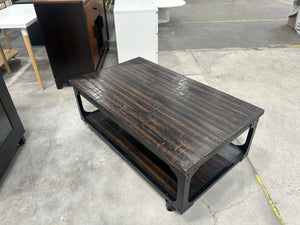 Distressed Wooden Lift-Top Storage Coffee Table