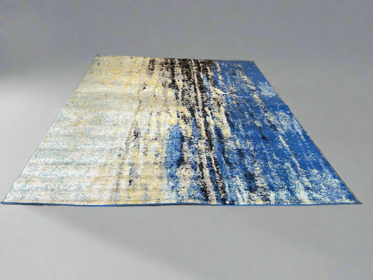 BRAND-NEW Blue Serene Waterfall 8’x10’ Area Rug