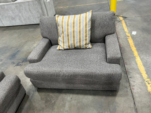 Gray Chenille Oversize Sofa & Loveseat Set