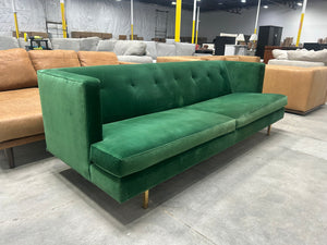 CB2 Emerald Velvet Avec Sofa