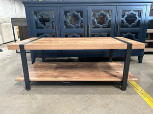 Industrial Wood & Metal Coffee Table