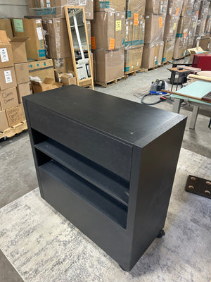 Tall Black Rolling Storage Cart