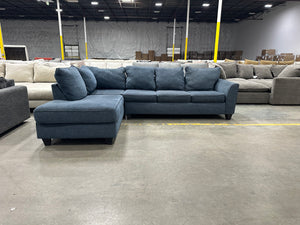 Blue Sleeper Sectional