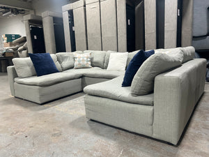 5-Pc Modular Light Gray Cloud Sectional