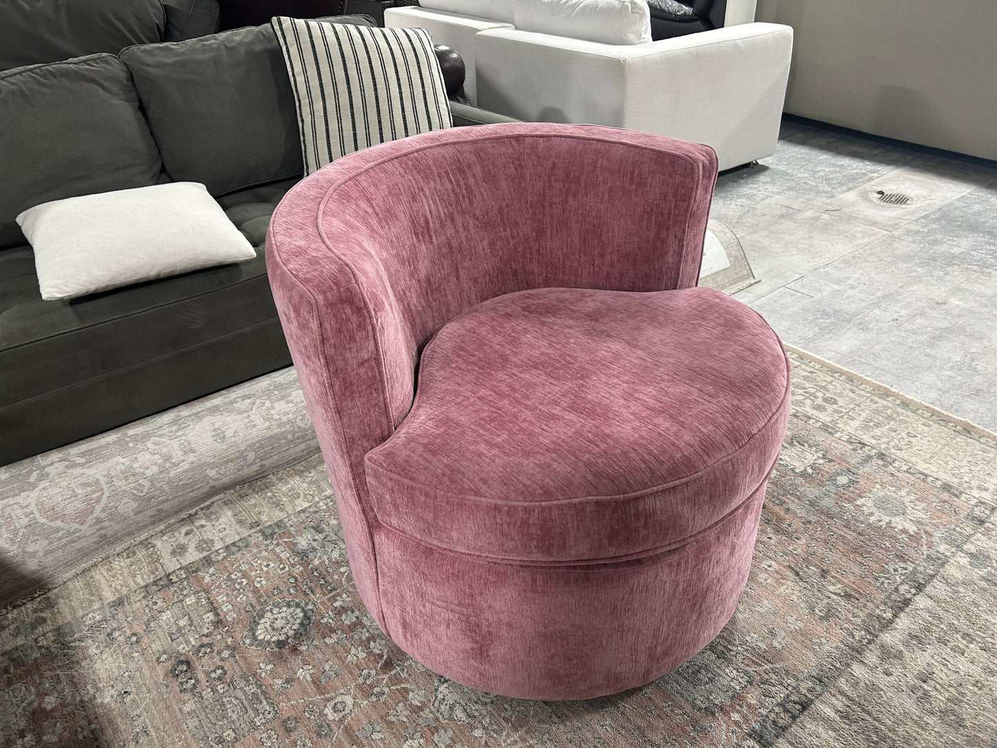 BRAND-NEW Joybird Pink Carly Swivel Chair