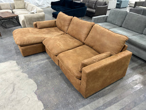 Ashley Tan Microsuede Chaise Sectional
